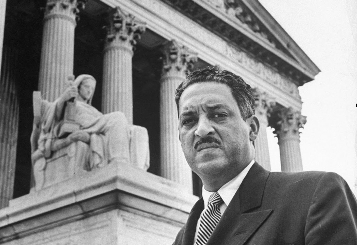 Thurgood Marshall outside SCOTUS, 1955