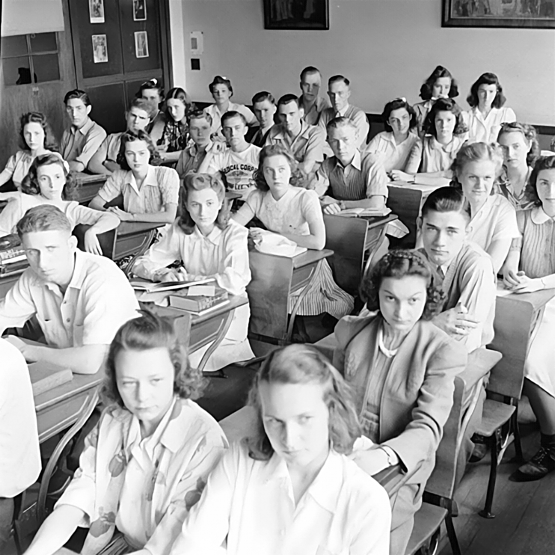 This is a typical all-white classroom.