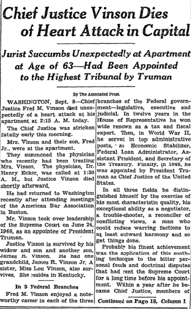 New York Times, p.1 (September 9, 1953).